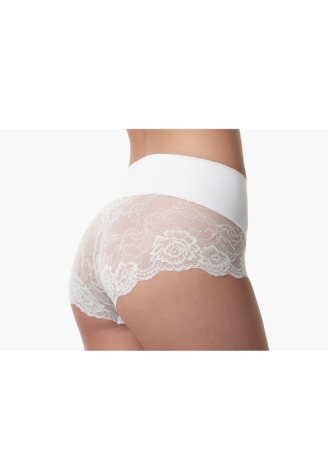 Poirier 15-925 Pantalón corto de encaje de cintura media