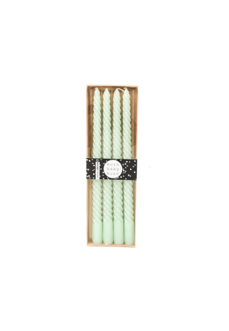 Housevitamin - Velas retorcidas - Set de 4 - Verde - 20cm ()