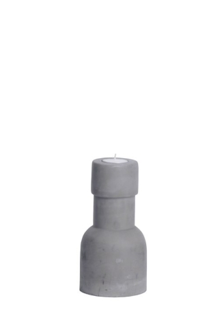 Leeff 18163 Caro M Grey — Portavelas efecto cemento ()