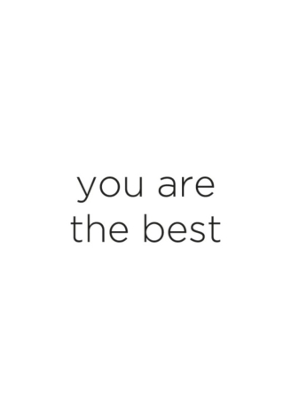Leeff 18639 — Vela pilar blanca 'you are the best'