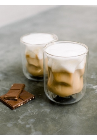 Leeff 18652 Daan — vaso doble pared, conjunto de 2, transparente ()