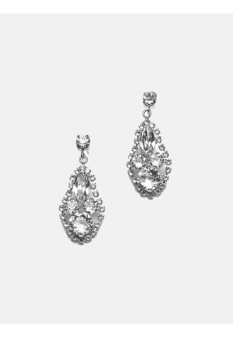 Abrazi Adele Swarovski Pendientes Plata ()