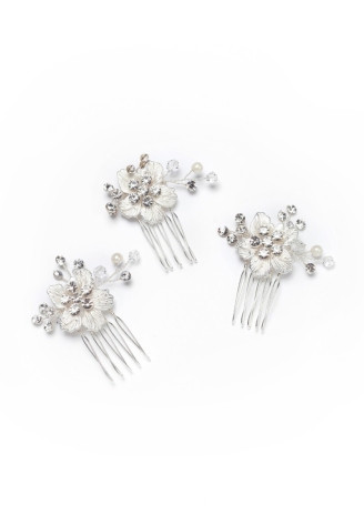 Peineta Poirier boda BB-420 plata