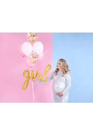 Party Deko FB43M-019 - Globo de foil "Girl" Dorado ()
