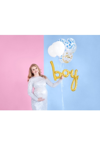 Party Deko FB44M-019 -Globo de Foil "Boy" Dorado ()