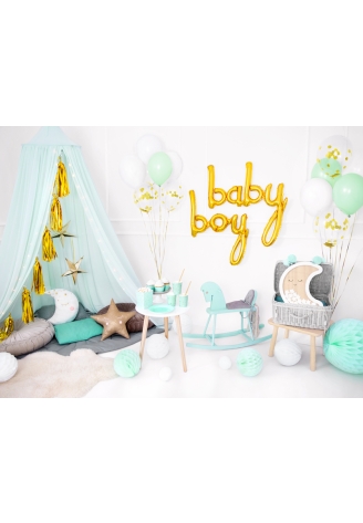 Party Deko FB44M-019 -Globo de Foil "Boy" Dorado