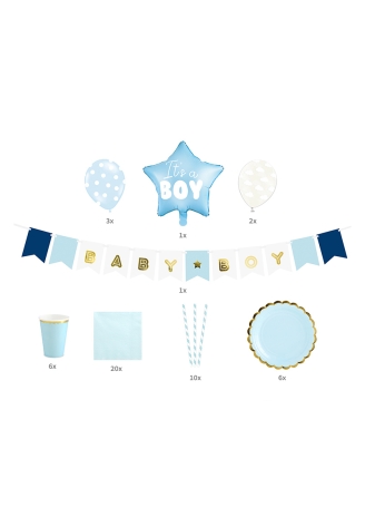 Party Deko SET2-001 Decoracion - Set Es un niño