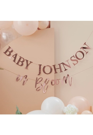 Ginger Ray BL-115 Floral -  Guirnalda  Baby Shower ()