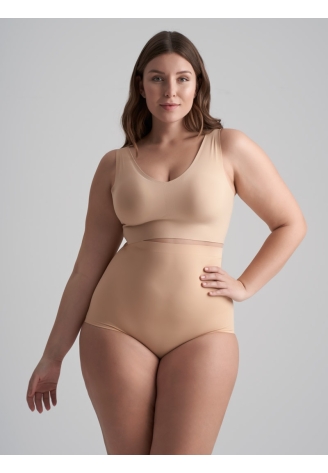BYE BRA Invisible | Braga Invisible de Cintura Alta Color Beige ()