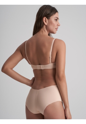 BYE BRA Braga de cintura media con espalda baja en color beige ()