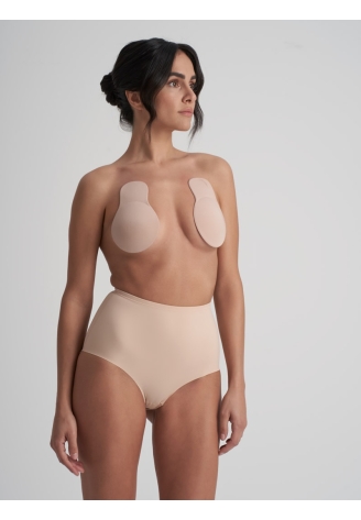 BYE BRA Moldeadores de Busto en Tela Adhesiva Pull-Ups Beige ()