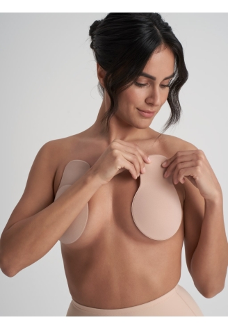 BYE BRA Moldeadores de Busto en Tela Adhesiva Pull-Ups Beige