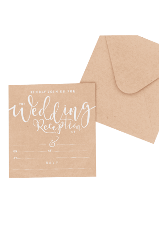 Invitaciones de boda Ginger Ray CW-247 Rustic Country Kraft