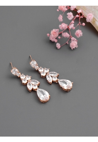 G. Westerleigh ER4145RG Pendientes Novias Rosa Dorado