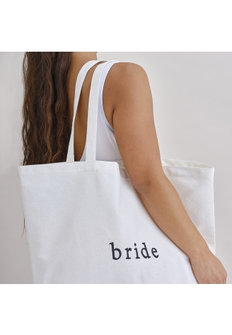 Bolso de mano blanco bordado para novias| Ginger Ray HEN-119 Novia