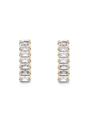 Abrazi Baguette Pendientes Oro