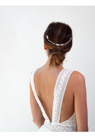 Abrazi Puck Peine de Novia Plata