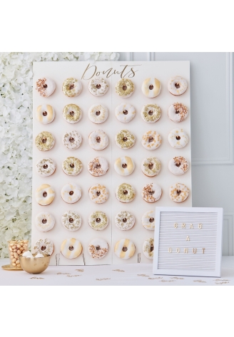 Ginger Ray GO-133 Dorado Donut de Pared  Boda ()