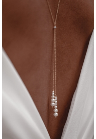 Juvelan Têtê-à-Têtê Collar de espalda de boda