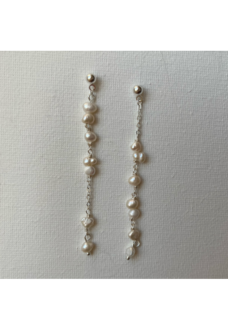 Sally Jane Bridal Pendientes Mila en Plata