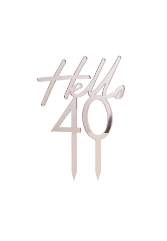 Ginger Ray 'Hello 40' Cake Topper