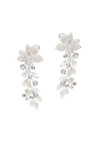 Poirier NC-1334 Pendientes Plateados