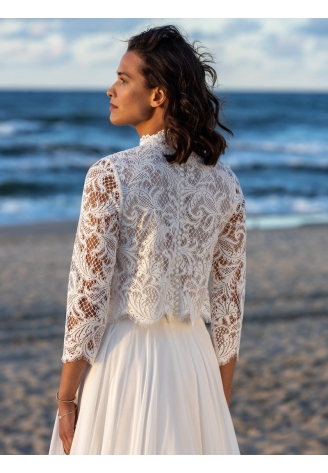 Novias Elvie Bolero de encaje