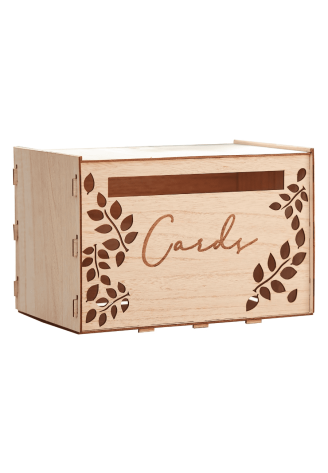 Ginger Ray PAMA-112 Caja de madera para tarjetas de boda