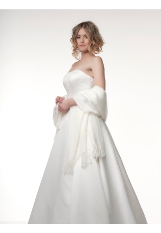 Poirier S174 Estola de Novia Ivory