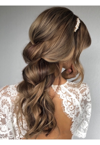 Sally Jane Bridal Sabrina Haarstreng Dorado ()