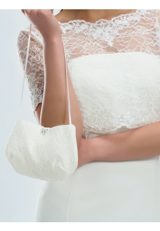 Bolso de novia Bianco Evento T14 de Encaje