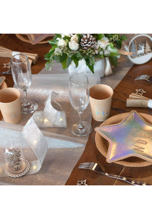 Santex 7179-4 - Sendero de Mesa de Lentejuelas Silver