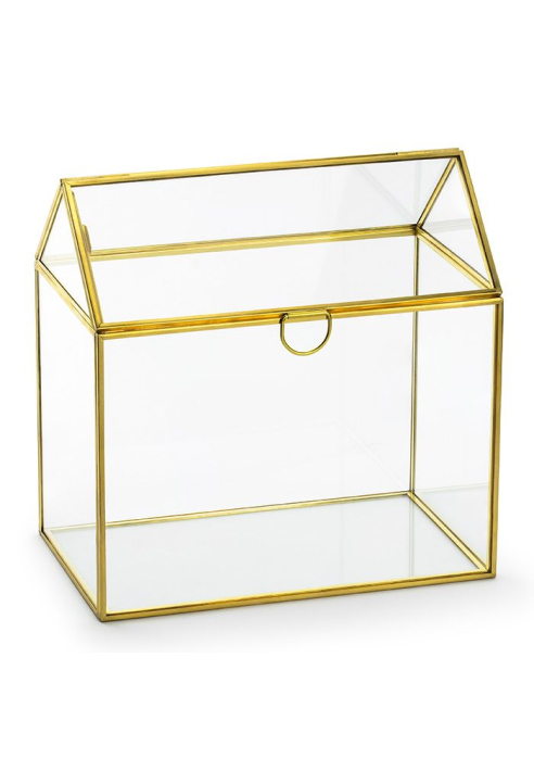 Party Deko PUDTM9-01 - Tarjetero de Cristal Dorado