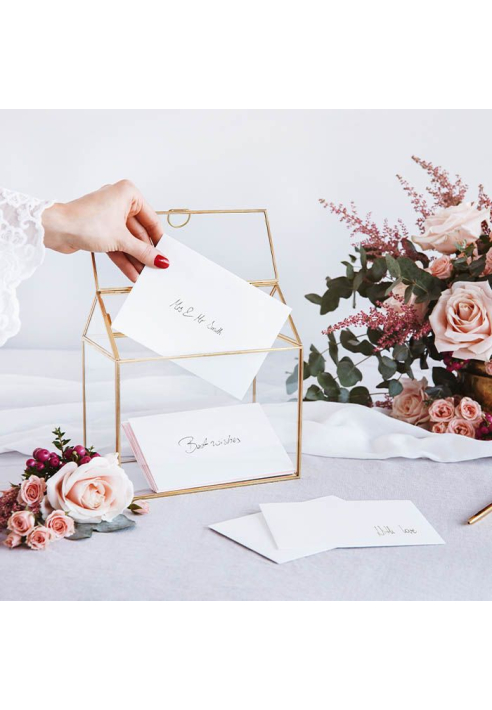 Party Deko PUDTM9-01 - Tarjetero de Cristal Dorado ()