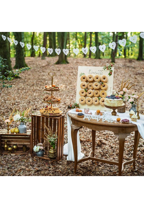 Party Deko SND1-100-K Donut Pared Madera Decoración de Fiesta