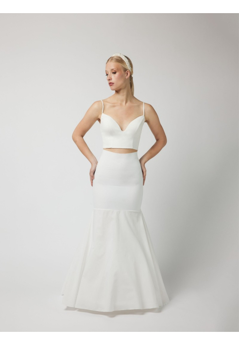 Poirier PC30-200J Enagua Fishtail 200 cm Ivory ()