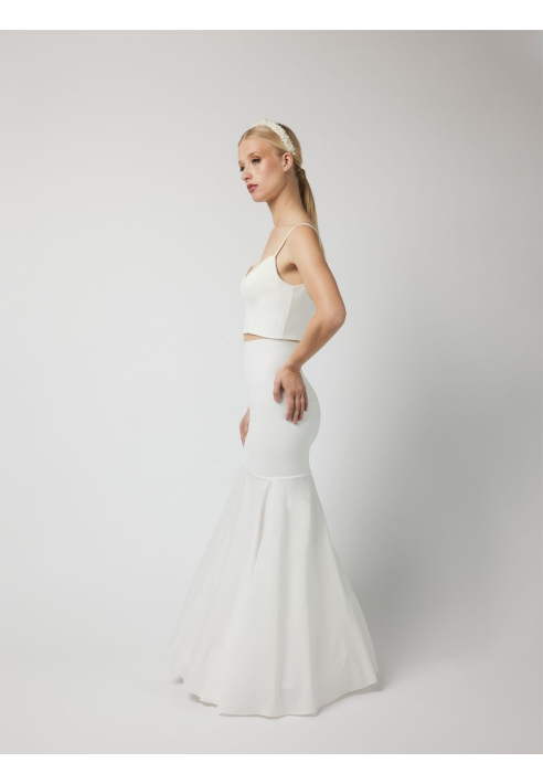 Poirier PC30-200J Enagua Fishtail 200 cm Ivory