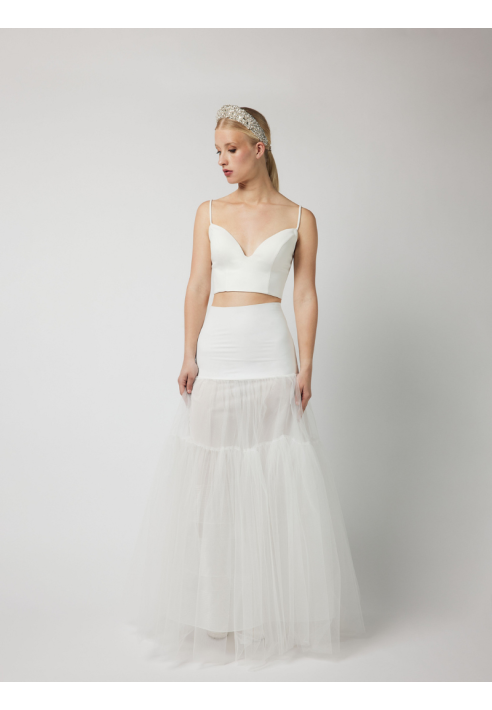 PO-PC75-150J Enagua ultraligera de línea A - Marfil ()