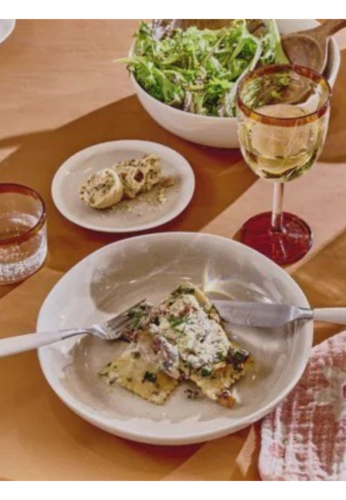 Pomax RENOIR – Juego de cubiertos 16 piezas 18/10 – Acero inoxidable – Blanco