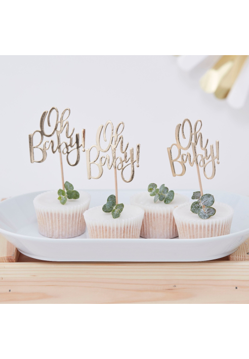 Ginger Ray OB-105 Oh Baby - Decoraciones para Cupcakes ()