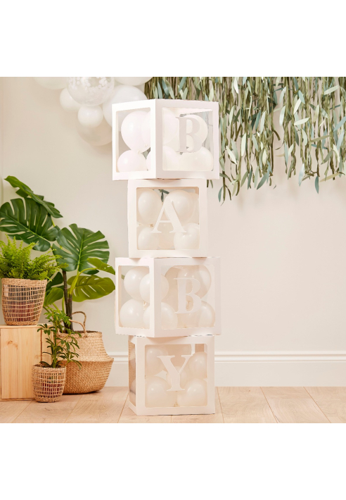 Ginger Ray BAB-113 Botanic Baby - Decoración de Bloques con Globos ()