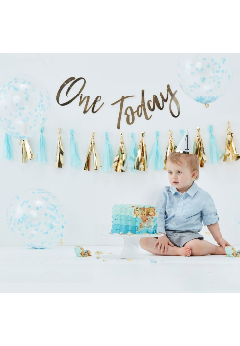 Ginger Ray PM-420 Pick & Mix - Kit azul claro para celebrar su 1er cumpleaños del niño ()