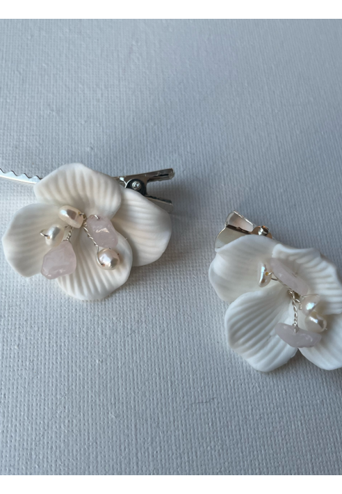 Sally Jane Bridal Fem Hairclips Silver