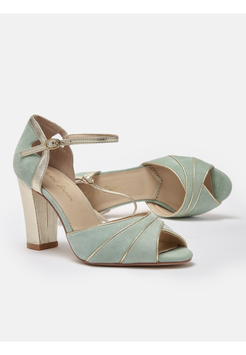 Rachel Simpson Lauren Zapatos de Novia Verde Menta