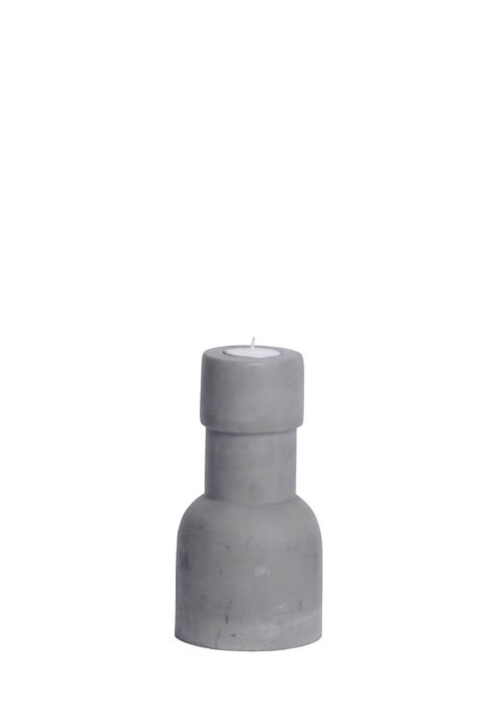 Leeff 18163 Caro M Grey — Portavelas efecto cemento ()