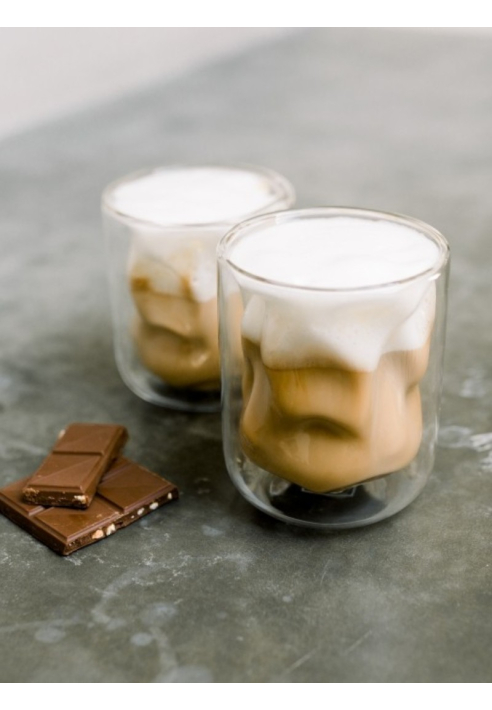 Leeff 18652 Daan — vaso doble pared, conjunto de 2, transparente ()