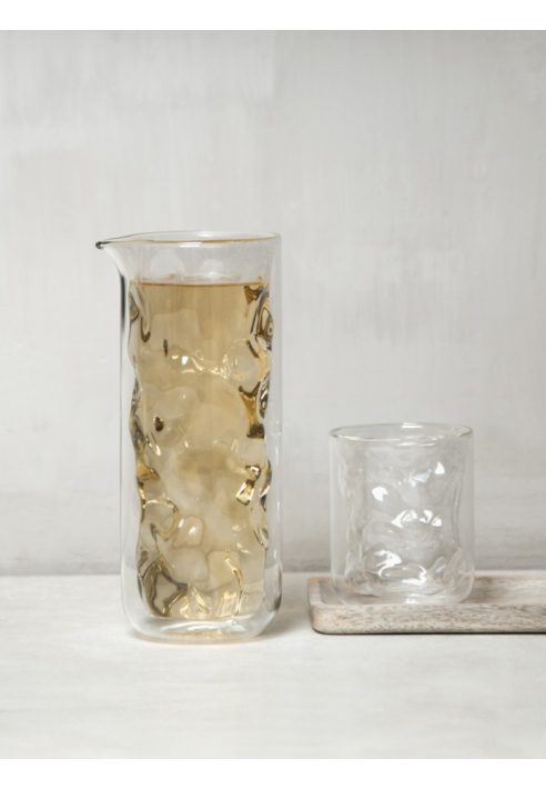 Leeff 18652 Daan — vaso doble pared, conjunto de 2, transparente