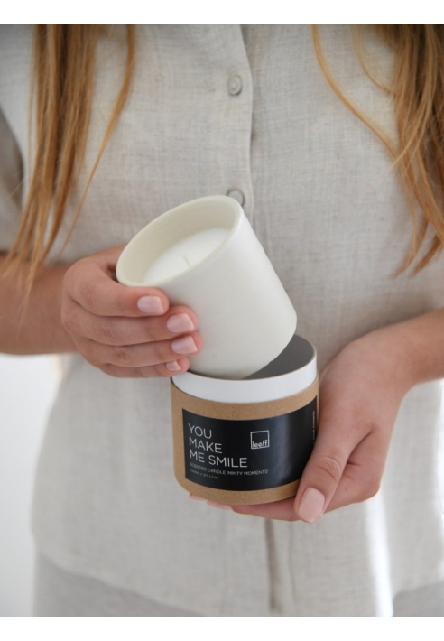 Leeff 18731 Vela aromática Minty Moments — 'You make me smile' Natural
