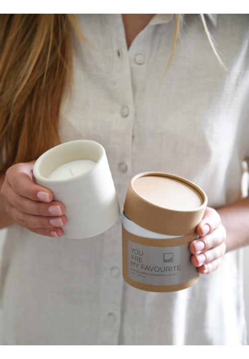 Leeff 18732 Vela aromática Sensational Spices – You are my favourite Natural