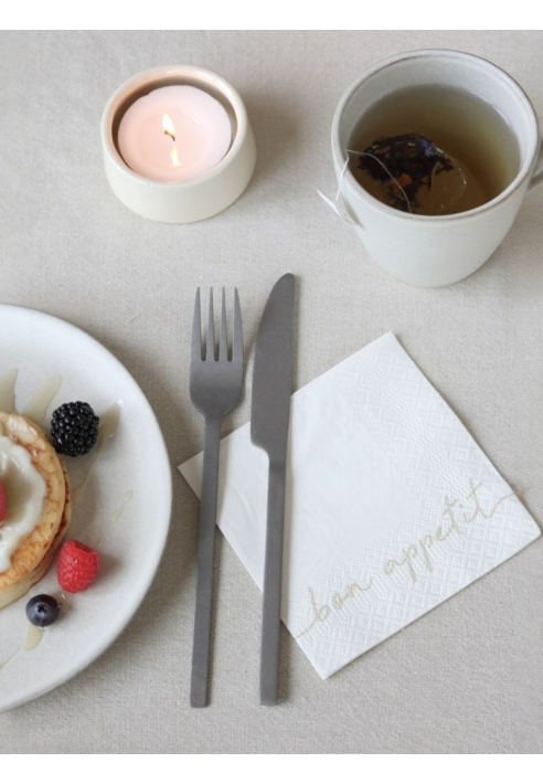 Leeff 18763 Servilletas - Bon Appétit Blanco